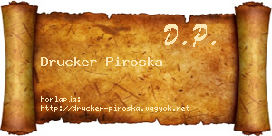 Drucker Piroska névjegykártya