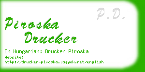 piroska drucker business card